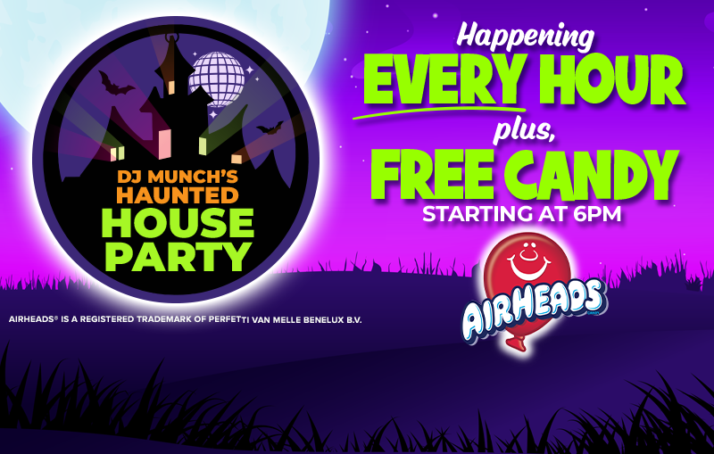 chuck e cheese haunted house party free candy