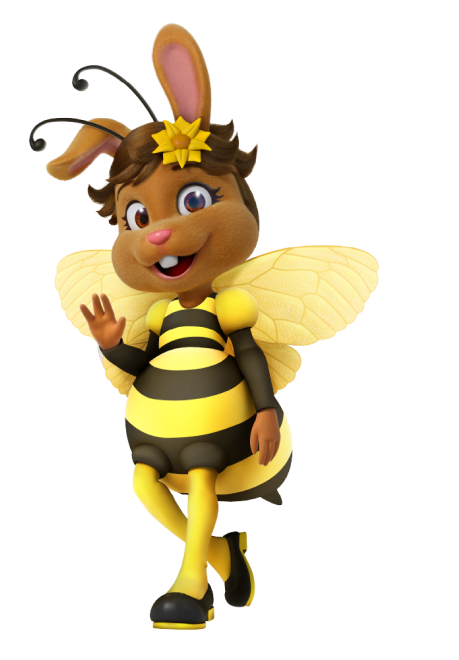 Bella in a bee costume