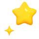 Two small decorative stars